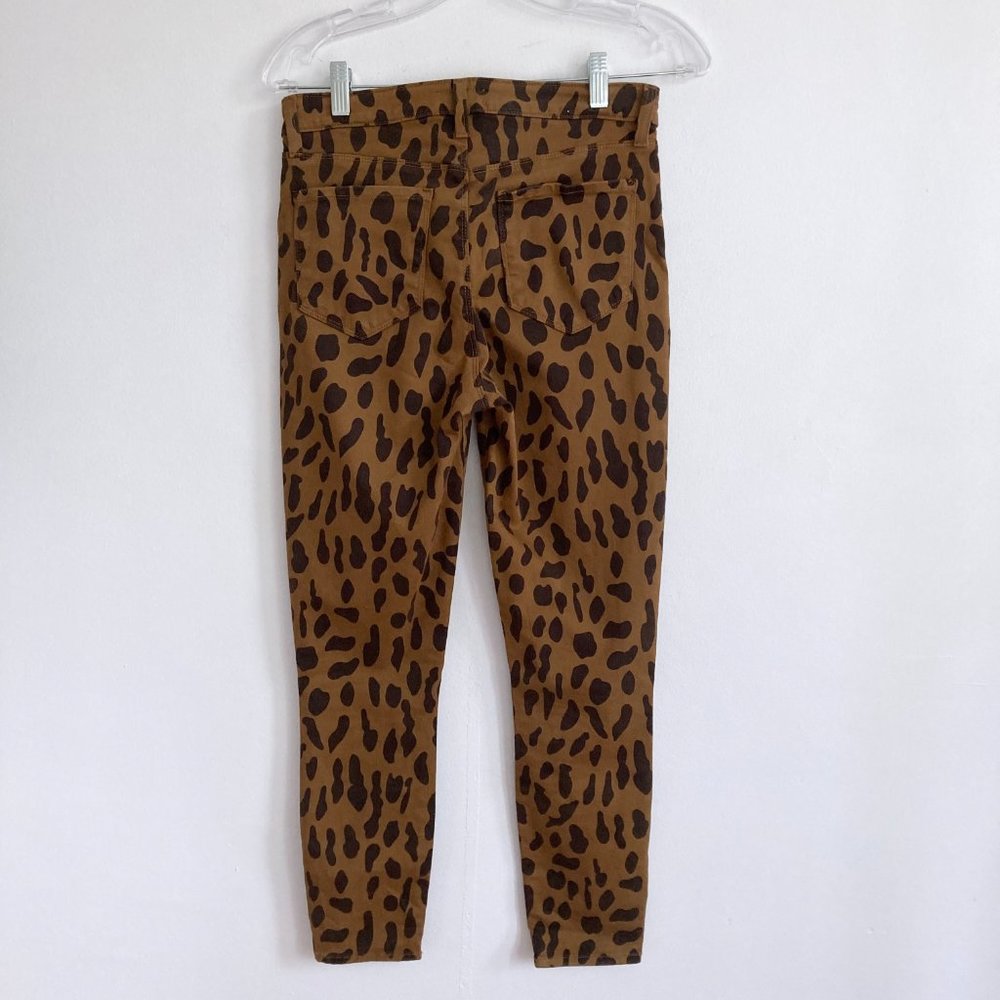 L'AGENCE Jeans Leopard Print High Waist Skinny Cropped $375 Size 28 - Picture 8 of 9